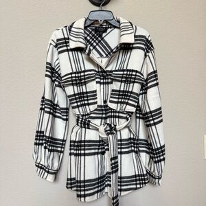Laundry By Shelli Segal Monochrome Plaid Jacket